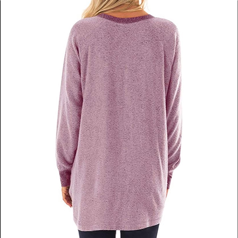 Beautiful woman sweatshirt with pocket loose - Picture 8 of 12